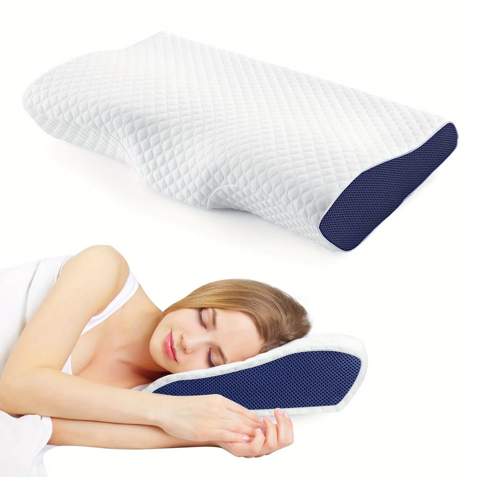 Orthopedic Cooling Sleep Pillow for Pain Relief and Support – ErgoCool
