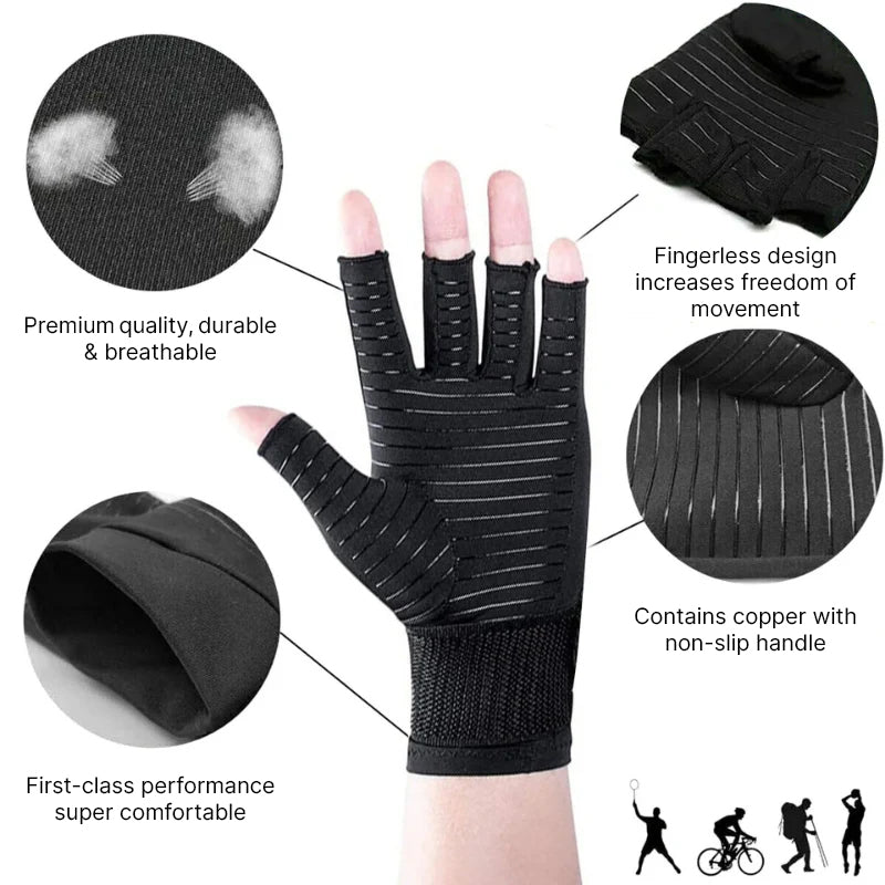 Fingerless Compression Gloves for Flexible & Pain-Free Hands – VitalGrip