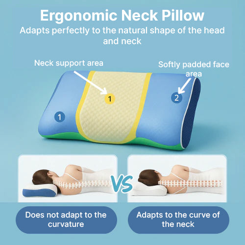 Orthopedic Cooling Sleep Pillow for Pain Relief and Support – ErgoCool